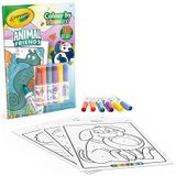 Crayola - Kleurboek met Nummers, Dierenvrienden, 16 Kleurplaten en 6 Uitwasbare Viltstiften, vanaf 3 jaar, 04-7321G