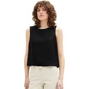 TOM TAILOR Dames linnen blouses top, 14482 - Deep Black, 32