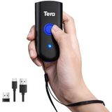 Tera - Mini - Barcode Scanner - Zwart - 3-in-1 Bluetooth & USB-kabel & 2,4G Wireless
