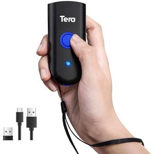 Tera - Mini - Barcode Scanner - Zwart - 3-in-1 Bluetooth & USB-kabel & 2,4G Wireless