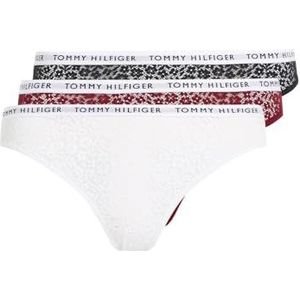 Tommy Hilfiger Bikini-slipje voor dames, Veelkleurig (Westijn Hemel/Wit/Rouge), L