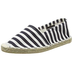 PIECES Haisha Espadrillos Stripes voor dames, marine/wit espadrilles, meerkleurig navy blazer, 37 EU