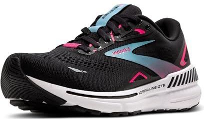 Brooks Adrenaline GTS 23 GTX damessneakers, 37,5 EU, Black Knockout Pink Aqua, 37.5 EU