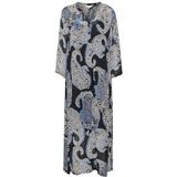 Part Two - Poloniapw Dr Dress - Maxi-jurk - Veelkleurig - 3/4-mouwen - Ronde hals met V-split