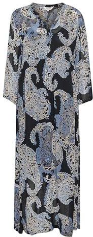 Part Two - Poloniapw Dr Dress - Maxi-jurk - Veelkleurig - 3/4-mouwen - Ronde hals met V-split