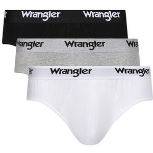 Wrangler Boxershorts voor heren in zwart/wit/grijze shorts, Zwart/Wit/Grijs Marl, S