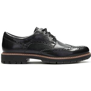 Clarks Batcombe Wing Mens Brede Brogues 7 Zwart, Zwart, 41 EU