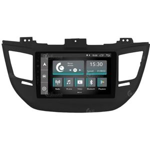 Autoradio Custom Fit per Hyundai Tucson schwarz (mit Navigation, Rückfahrkamera und Kenwood-Verstärker als Standard) Android GPS Bluetooth WiFi Dab USB Full HD Touchscreen Display 9