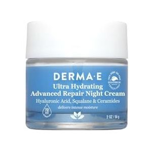 DERMA E Hydrating Night Cream with Hyaluronic Acid 20z