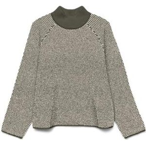 VERO MODA Vmfelize Ls High Neck Pullover Boo, grape leaf, S