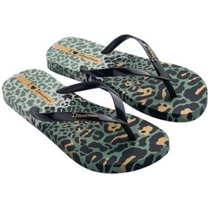 Ipanema Dames Animal Print Vi Fem Flipflop, Grijs Grijs Groen, 35/36 EU