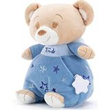 Trudi Teddybeer met lichtblauwe pluche jurk en knuffeldoek voor pasgeborenen. Babybeertjes voor baby's, cadeau voor de eerste maanden, 12 x 18 x 11 cm, maat S | Baby Star | Model 18174