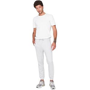 Trendyol Mannelijke Herenkleding Normale Taille Normale Trotter Regelmatige Joggingbroek, Grijs, S