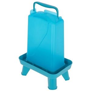 Kerbl Hobbyfarming Drinkbak voor gevogelte, 3,5 l, rechthoekig, kunststof, blauw