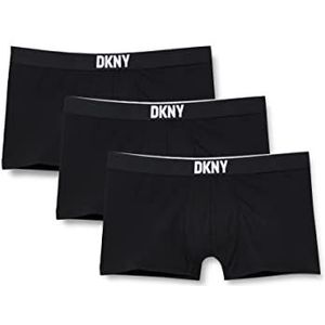 DKNY Heren Trunks New York, Designer Ondergoed voor heren, Pack van 3 - zwart