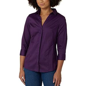 Riders by Lee Indigo Dames Plus Size Easy Care ¾ mouw geweven shirt, Paarse wimpel, M