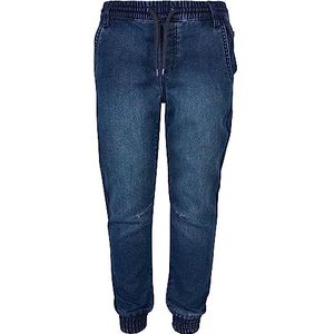 Urban Classics Jongensbroek voor jongens, gebreide denim, van licht stretch-denim, verkrijgbaar in Blue Washed, 110/116 tot 158/164, Blue Washed., 146/152 cm