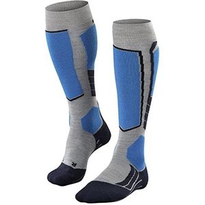 FALKE Heren Skisokken SK2 Intermediate Wool M Kh wol functioneel materiaal warm dik 1 paar, Grijs Light Grey 3400, 39-41