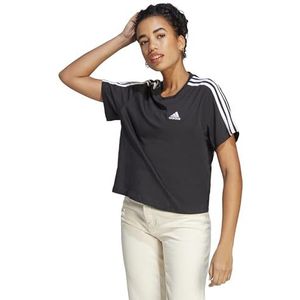Adidas Dames Essentials 3-Stripes Single Jersey Crop Top T-shirt (korte mouw)