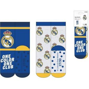 CERDÁ LIFE'S LITTLE MOMENTS Antislip Real Madrid kindersokken, officieel ontwerp met wapen, 2 stuks, Meerkleurig, 27-30