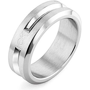Calvin Klein Heren NETWORK Collectie Ring Roestvrij staal - 35000318H, Metaal, Geen edelsteen