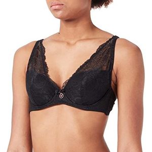 Emporio Armani Underwear Eternal Lace Padded Bra, Black, 36B, zwart, B