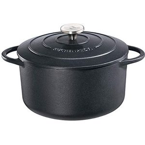 Küchenprofi Braadpan, model Provence, rond, zwart, 28 cm