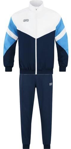 JAKO - Vrijetijdspak Retro - Marineblauw/Wit/Hemelsblauw - Uniseks-Volwassene