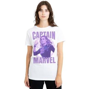 Marvel Studios The Marvels Captain Marvel dames T-shirt, wit, medium, Wit, M