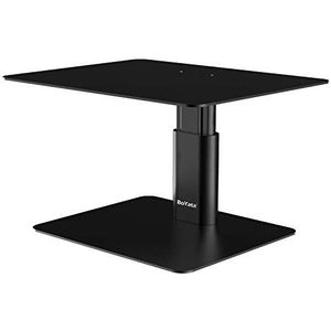 BoYata Monitor Stand Riser, Aluminium Verstelbare Hoogte Desktop Stand Organizer Compatibel met Display, Computer, Laptop, iMac, TV, PC, Printer en All Screen Display(Zwart)