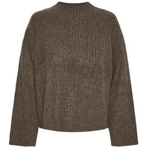 Pctulle Ls High Neck Knit Pwp Bc, Morel, S