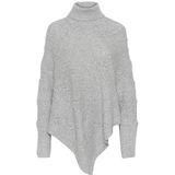 Cream - Cape 'Holiday' - Lichtgrijs - Poncho
