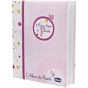 Chicco Roze Baby's Herinneringsboek, met Plek voor Foto´s en Notities, met Stickers en Meetlat om de Groei van uw Baby te Volgen – Ideaal Cadeau bij Zwangerschap en Geboorte 0+ Maanden