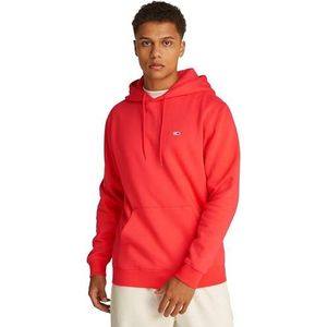 Tommy Jeans Heren TJM REG S FLAG HOODIE Pullover Hoodie, Oranje, XS, Oranje (Bright Vermillion), XS