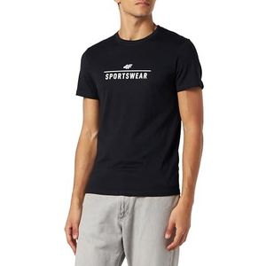 4F Heren T-shirt TSM354 T-shirt, donkerblauw, L voor heren, Donkerblauw, L