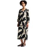 STREET ONE - Midi-jurk - Whale tail grey - Met Grafisch Patroon en 3/4-Mouwen