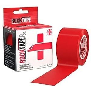 Rocktape Unisex Adult RX Kinesiologie Tape, Rood, 5cm x 5m