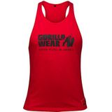 Gorilla Wear Classic Fitness Tanktop - wit - bodybuilding sport vrije tijd met logo opdruk licht en comfortabel voor optimale beweging van katoen