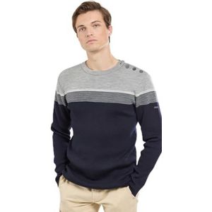 Armor Lux Tweekleurige trui van wol, Schip/Slate/Natuur, XXL