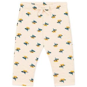 Petit Bateau Babybroek voor meisjes, wit Avalanche/meerkleurig, 3 Maanden
