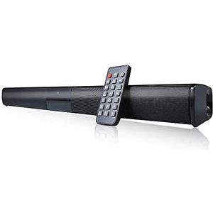 Docooler Soundbar BT4.0 draadloze subwoofer 3D stereo surround sound luidspreker met afstandsbediening PC TV soundbar multifunctioneel zwart PC