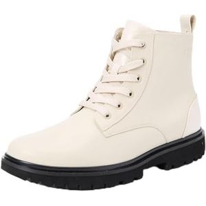 Calvin Klein Eva Veterlaarzen voor dames, Beige Eierschaal, 36.5 EU