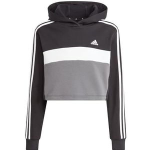 adidas, Tiberio, 3-strepen, overall, top: zwart/wit/wit, broek: zwart/wit, 1314, meisjes