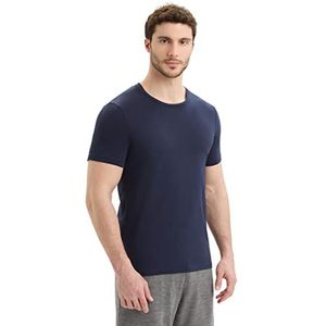 icebreaker Merino Cool-Lite katoen, korte mouwen, casual basic T-shirt, midnight navy (marineblauw), small