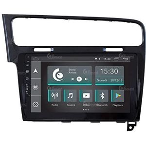 Specifieke autoradio voor Volkswagen Golf 7 zwart Android GPS Bluetooth WiFi USB DAB+ Touchscreen 10"" 4core Carplay AndroidAuto