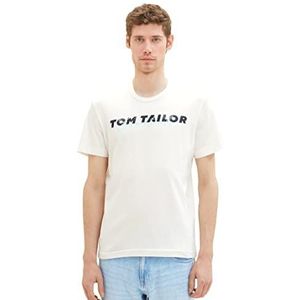 TOM TAILOR Heren 1037277 T-shirt, 10332-Off White, XXL, 10332 - Off White, XXL