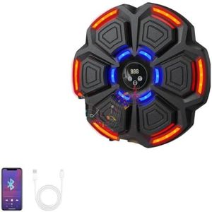 yorraka Music Boxing Machine Adulti - 12 modalità di velocità Macchina da BOXEN Musical Pugile con Guanti da Boxe - LED Musica Bluetooth Boxe Allenamento per Casa