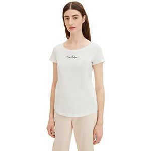 TOM TAILOR Dames T-shirt 1036192, 10315 - Whisper White, 3XL