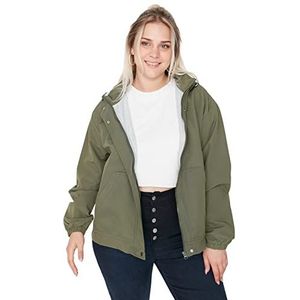 TRENDYOL Plus Size Jacket - Kaki - Standaard, Kaki, 46