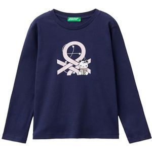 United Colors of Benetton T-shirt M/L, Blauw, 1 jaar